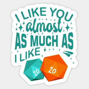 Pen and paper I like you Sticker